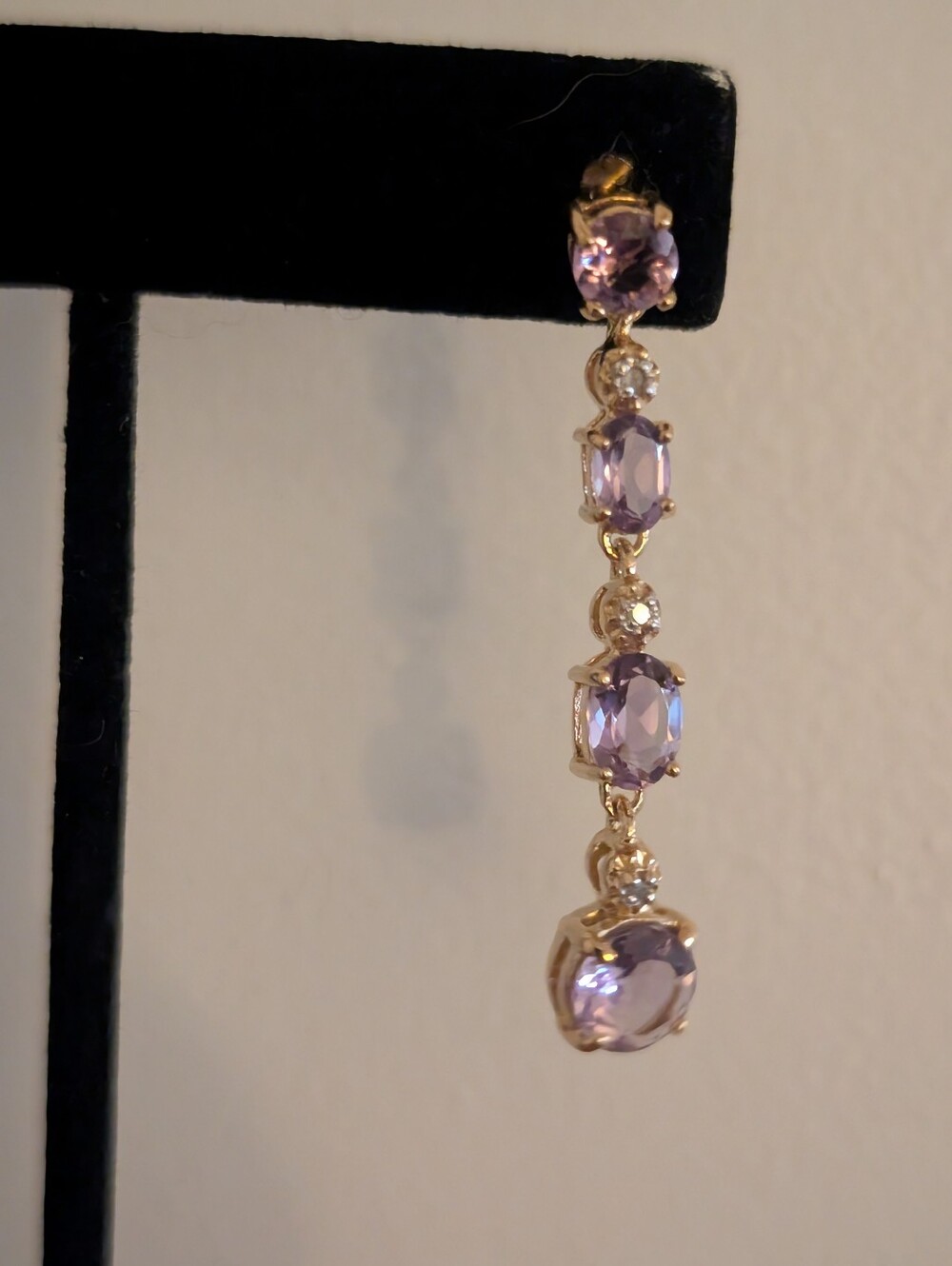 5.46 Cts Natural Diamond Amethyst Sterling Silver Designer Earrings MSRP $1385! - Picture 4 of 4